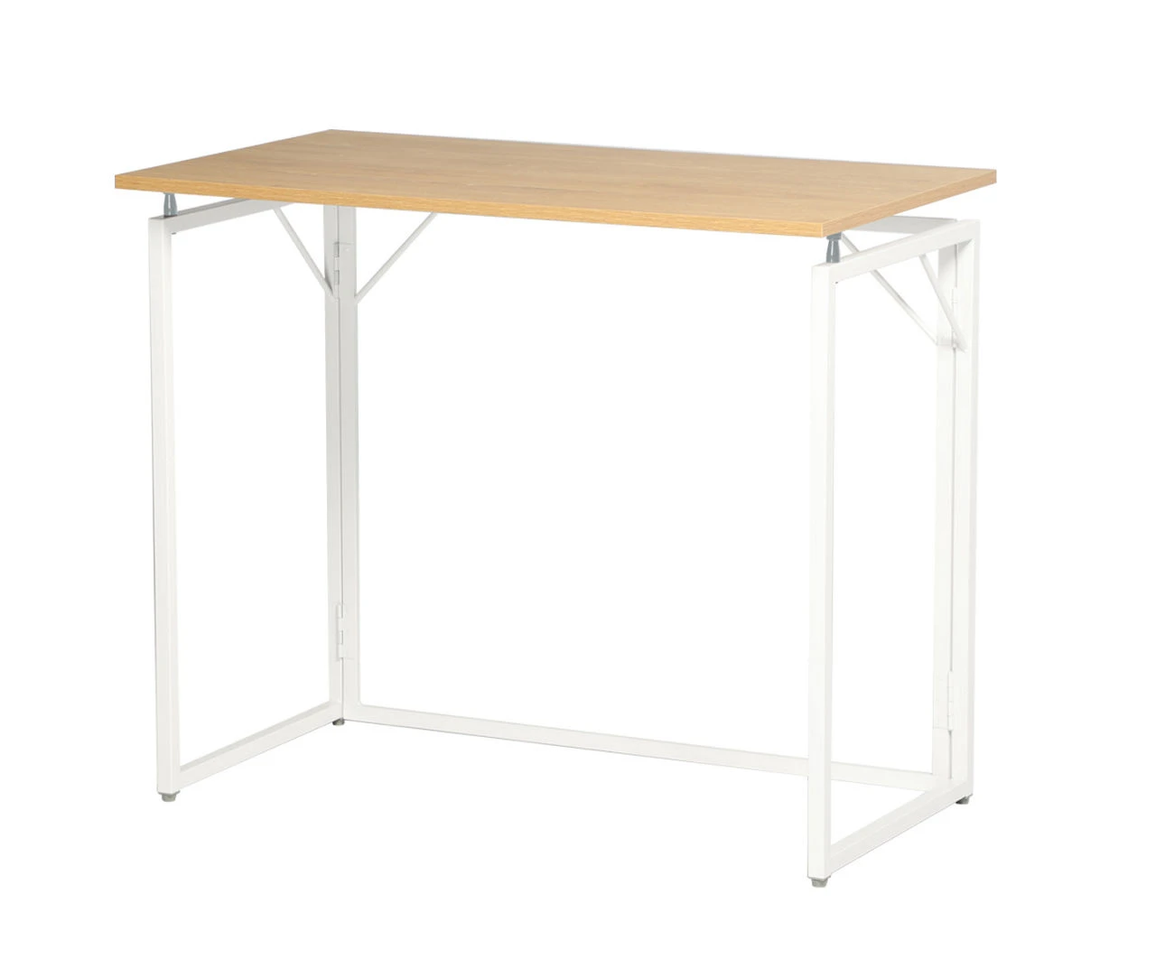 Blonde Wood & White Folding Desk 1 Blonde Wood & White Folding Desk