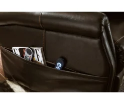 Markridge Chocolate Faux Leather Power Lift Recliner -Best Furniture Store 810609737 10