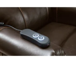 Markridge Chocolate Faux Leather Power Lift Recliner -Best Furniture Store 810609737 11