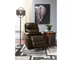 Markridge Chocolate Faux Leather Power Lift Recliner -Best Furniture Store 810609737 7