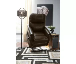 Markridge Chocolate Faux Leather Power Lift Recliner -Best Furniture Store 810609737 8