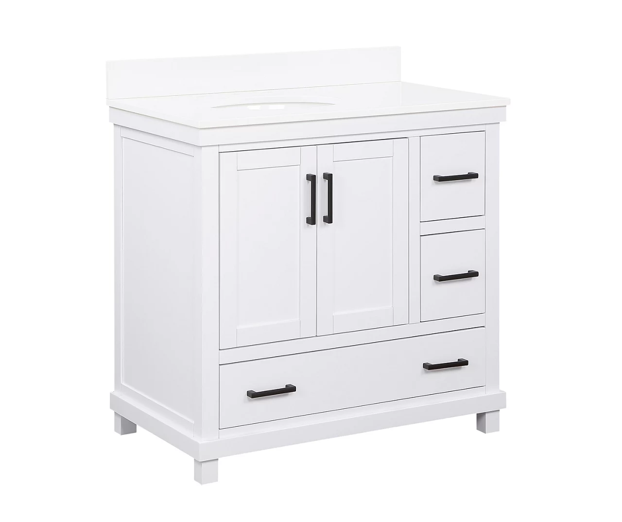 DHP Atwater Living Mills White Bathroom Vanity With Sink 1 DHP Atwater Living Mills White Bathroom Vanity With Sink