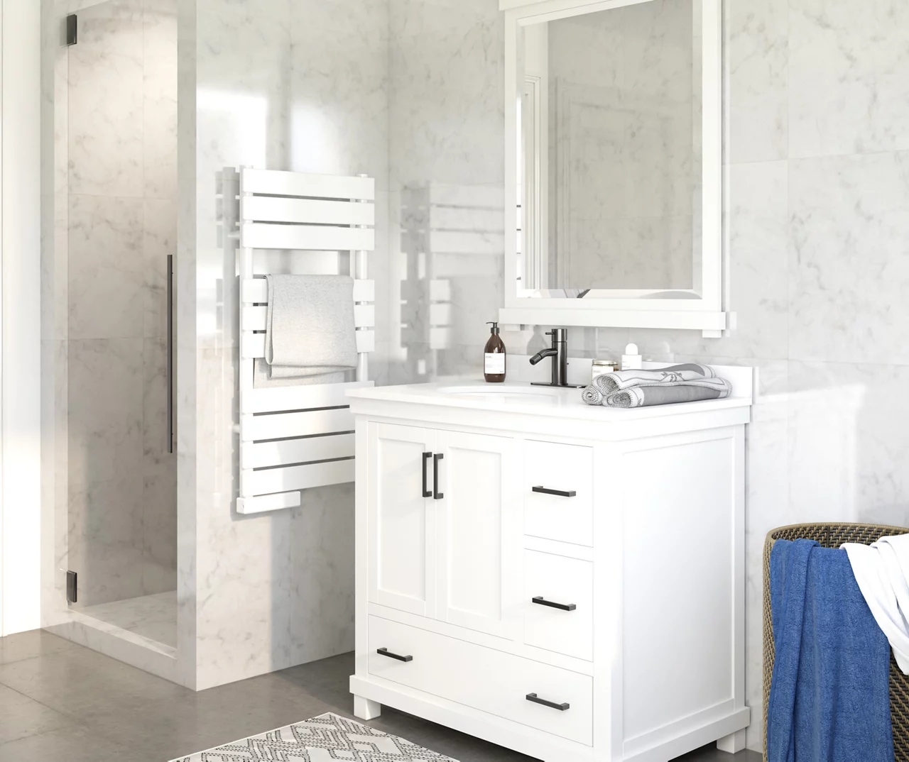 DHP Atwater Living Mills White Bathroom Vanity With Sink 5 DHP Atwater Living Mills White Bathroom Vanity With Sink - Image 5