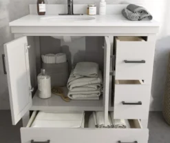 DHP Atwater Living Mills Gray Bathroom Vanity With White Sink -Best Furniture Store 810610512 B0 4