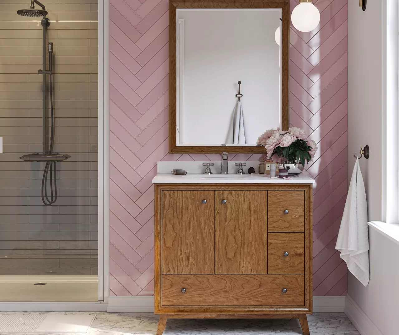 DHP Atwater Living Delias Bathroom Vanity With White Sink 5 DHP Atwater Living Delias Bathroom Vanity With White Sink - Image 5