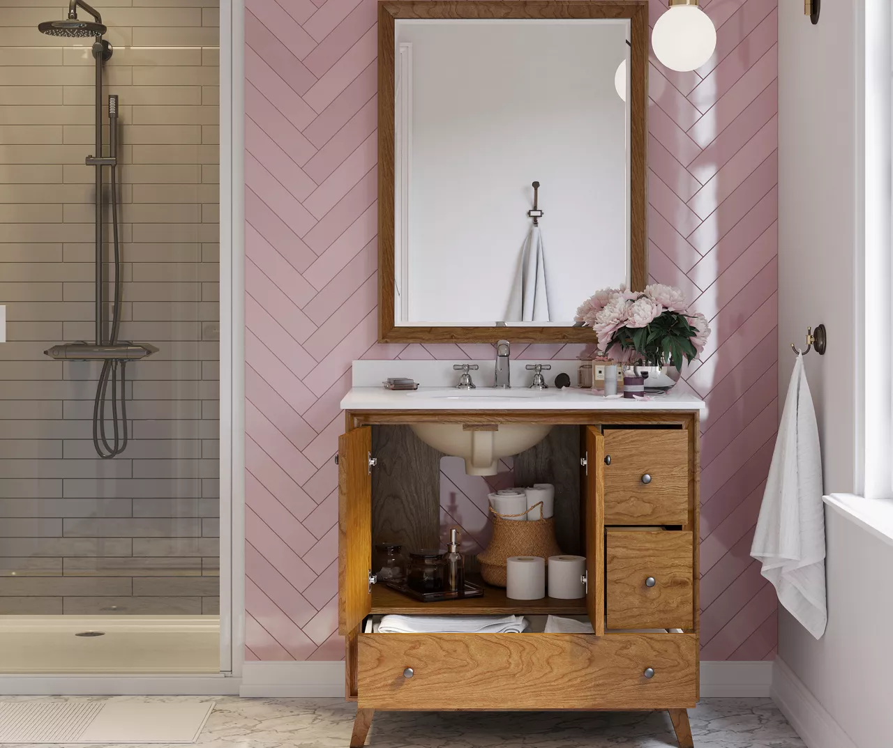 DHP Atwater Living Delias Bathroom Vanity With White Sink 6 DHP Atwater Living Delias Bathroom Vanity With White Sink - Image 6