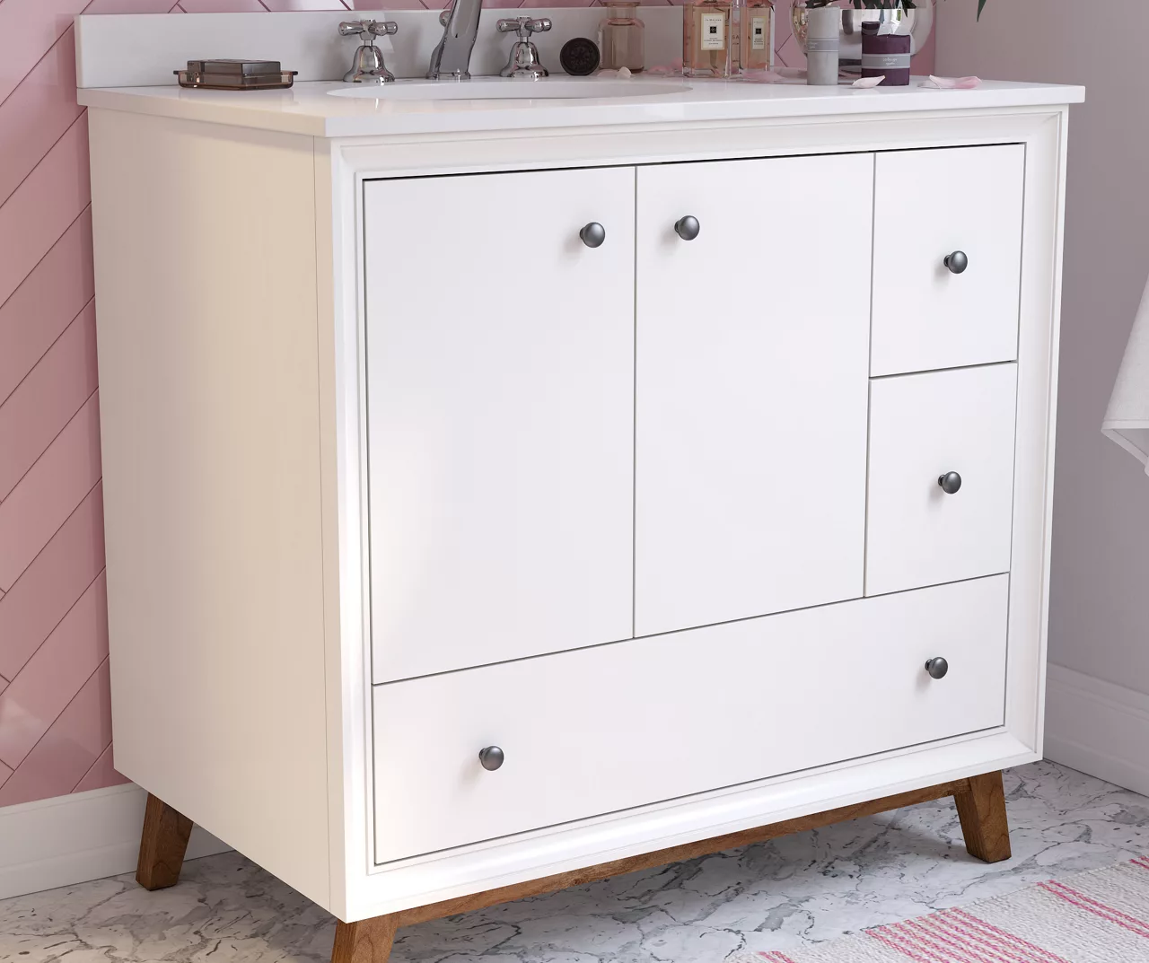 DHP Atwater Living Delias Bathroom Vanity With White Sink 14 DHP Atwater Living Delias Bathroom Vanity With White Sink - Image 14