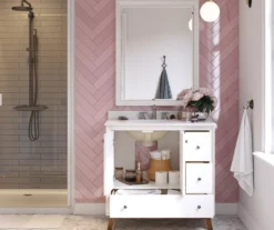 DHP Atwater Living Delias Bathroom Vanity With White Sink 33 DHP Atwater Living Delias Bathroom Vanity With White Sink -Best Furniture Store 810610514 B0 4