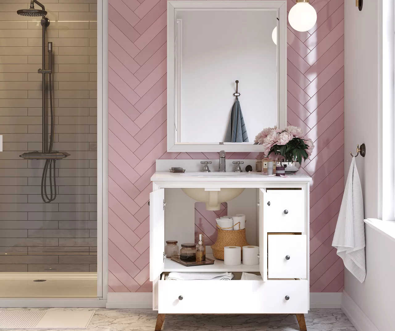 DHP Atwater Living Delias Bathroom Vanity With White Sink 16 DHP Atwater Living Delias Bathroom Vanity With White Sink - Image 16