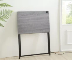 Wood Look Folding Table With USB Charging -Best Furniture Store 810612177 B0 1