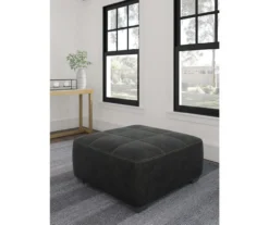 Bilgray Black Faux Leather Oversize Accent Ottoman -Best Furniture Store 810612225 5