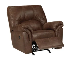 Bladen Coffee Faux Leather Rocker Recliner -Best Furniture Store 810612226 1