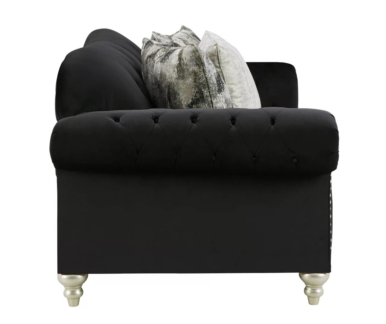 Harriotte Black Loveseat 4 Harriotte Black Loveseat - Image 4