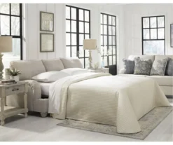 Traemore Linen Queen Sleeper Sofa -Best Furniture Store 810612378 3