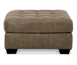 Keskin Brown Faux Leather Oversize Accent Ottoman 8 Keskin Brown Faux Leather Oversize Accent Ottoman -Best Furniture Store 810612412 2