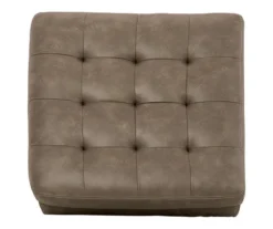 Keskin Brown Faux Leather Oversize Accent Ottoman 9 Keskin Brown Faux Leather Oversize Accent Ottoman -Best Furniture Store 810612412 3