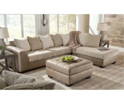 Keskin Brown Faux Leather Oversize Accent Ottoman 7 Keskin Brown Faux Leather Oversize Accent Ottoman -Best Furniture Store 810612412 5