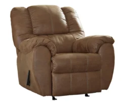 McGann Saddle Faux Leather Rocker Recliner -Best Furniture Store 810612511 A0 2