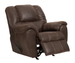 McGann Walnut Faux Leather Rocker Recliner -Best Furniture Store 810612512 4