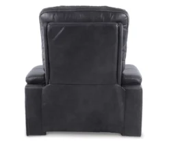 Composer Black Faux Leather Power Recliner -Best Furniture Store 810612554 1
