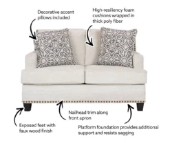 Erinwood Stone Loveseat -Best Furniture Store 810613195 X0 1 1