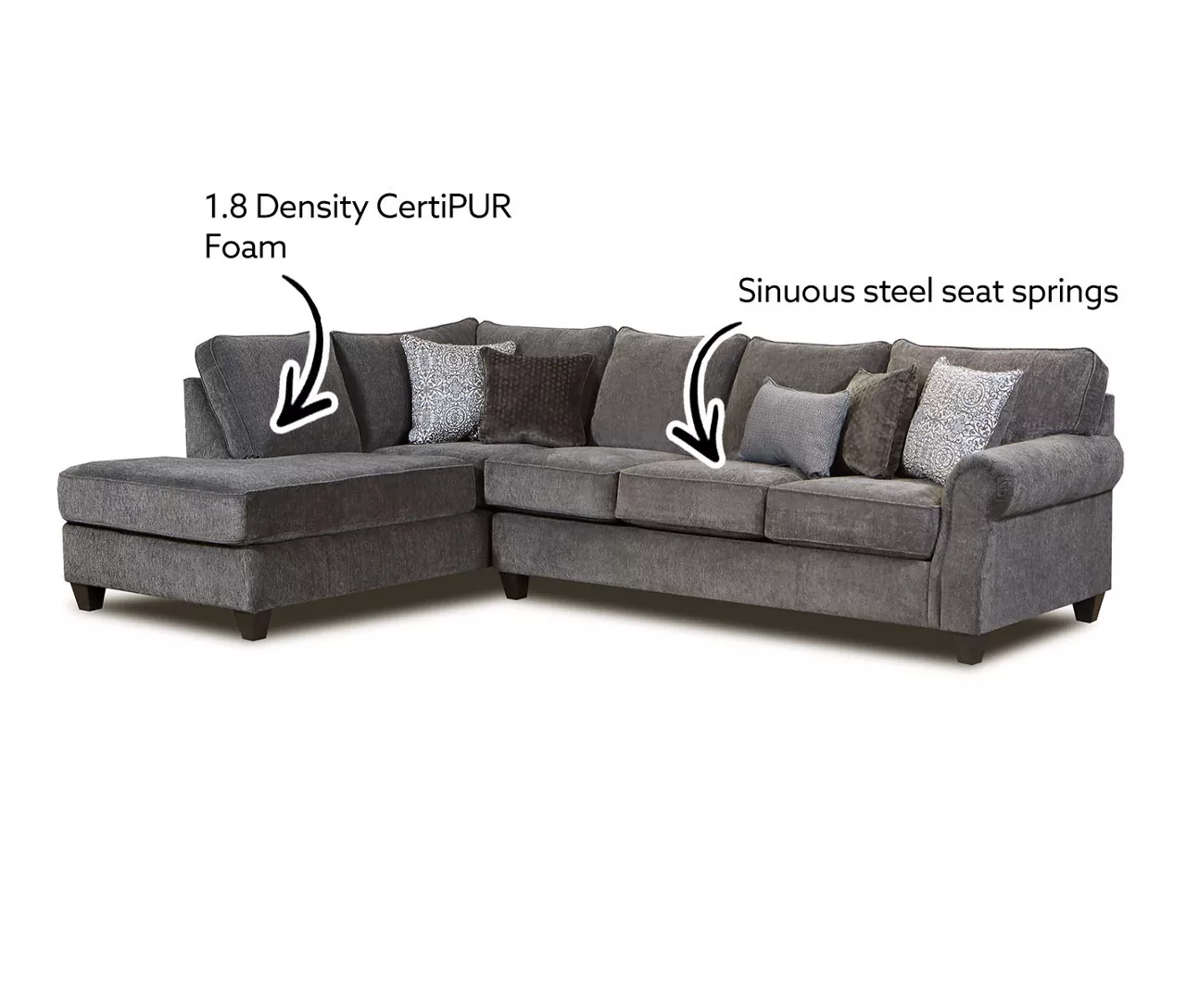Broyhill Tripoli Slate Sectional & Ottoman Set 3 Broyhill Tripoli Slate Sectional & Ottoman Set - Image 3
