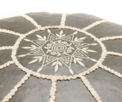 Moroccan Vegan Leather Pouf 5 Moroccan Vegan Leather Pouf -Best Furniture Store 810617353 A8