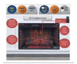 62" White Shiplap Grand Electric Fireplace -Best Furniture Store 810617760 M7