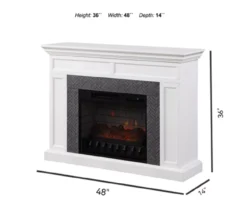 48" Faux Herringbone Mantel Electric Fireplace -Best Furniture Store 810617761 A6 1