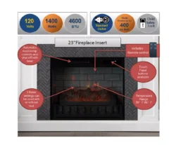 48" Faux Herringbone Mantel Electric Fireplace -Best Furniture Store 810617761 M7