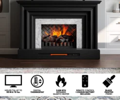 53.5" Black Petite Grand Electric Fireplace Console -Best Furniture Store 810617767 M7
