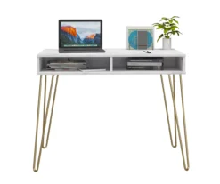 Novogratz Athena Faux Marble 2-Cubby Computer Desk -Best Furniture Store 810618403 3