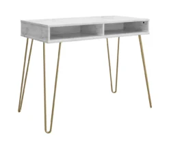 Novogratz Athena Faux Marble 2-Cubby Computer Desk -Best Furniture Store 810618403 4