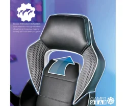 White & Black Faux Leather Gaming Chair -Best Furniture Store 810618952 A0 6