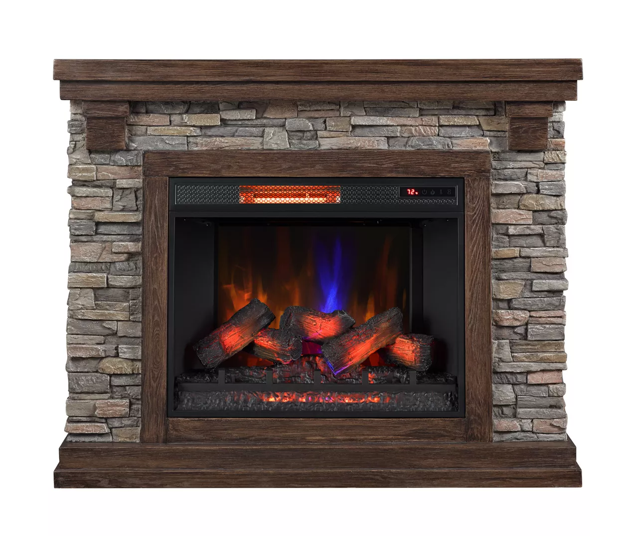 50" Madison Pine & Faux Stone Electric Fireplace 1 50" Madison Pine & Faux Stone Electric Fireplace
