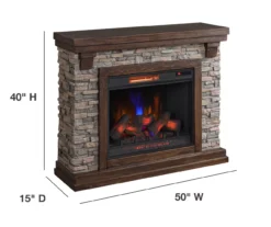 50" Madison Pine & Faux Stone Electric Fireplace 11 50" Madison Pine & Faux Stone Electric Fireplace -Best Furniture Store 810620258 A6