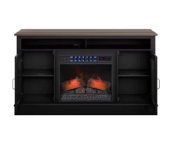 59.5" Black CoolGlow Electric Fireplace & Fan Console -Best Furniture Store 810620259 A0 2