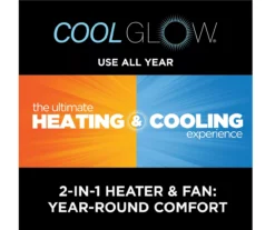 59.5" Black CoolGlow Electric Fireplace & Fan Console -Best Furniture Store 810620259 M7