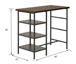 Walnut 3-Piece Pub Dining Set -Best Furniture Store 810641657 A6 1