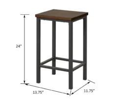 Walnut 3-Piece Pub Dining Set -Best Furniture Store 810641657 A6 2
