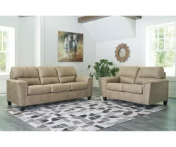 Tishen Pebble Sand Faux Leather Loveseat 9 Tishen Pebble Sand Faux Leather Loveseat -Best Furniture Store 810669862 A1 3