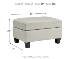 Signature Design By Ashley Genoa Leather Ottoman -Best Furniture Store 810697951 A8
