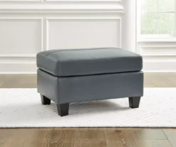 Signature Design By Ashley Genoa Leather Ottoman -Best Furniture Store 810697957 A0 2