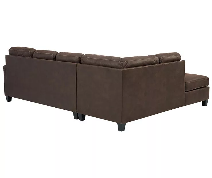 Signature Design By Ashley Navi Chestnut Faux Leather Sectional With Left-Facing Chaise 3 Signature Design By Ashley Navi Chestnut Faux Leather Sectional With Left-Facing Chaise - Image 3