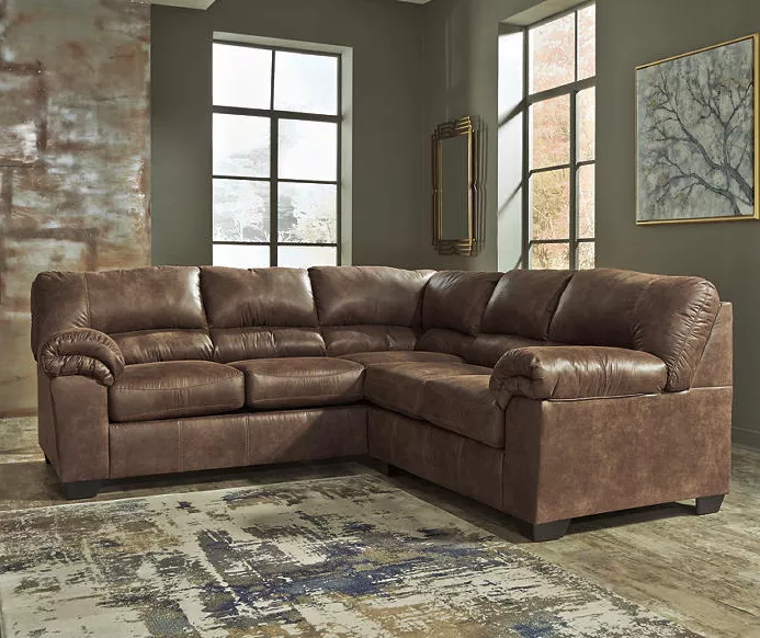 Signature Design By Ashley Bladen Coffee 2-Piece Faux Leather Sectional With Right-Facing Loveseat 2 Signature Design By Ashley Bladen Coffee 2-Piece Faux Leather Sectional With Right-Facing Loveseat - Image 2