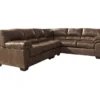 Signature Design By Ashley Bladen Coffee 3-Piece Faux Leather Sectional With Left-Facing Loveseat