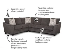 Broyhill Rotherton Dark Gray Sectional -Best Furniture Store combo770001 6