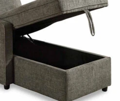 Signature Design By Ashley Kerle Charcoal Sectional With Pop-Up Bed -Best Furniture Store combo870004 2