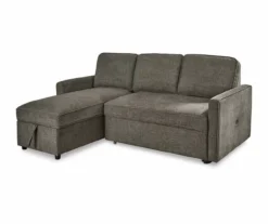 Signature Design By Ashley Kerle Charcoal Sectional With Pop-Up Bed