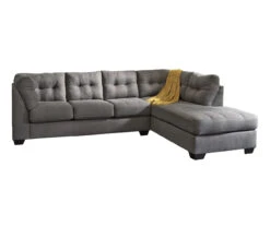 Signature Design By Ashley Maier Charcoal Full Sleeper Sectional With Right-Facing Chaise